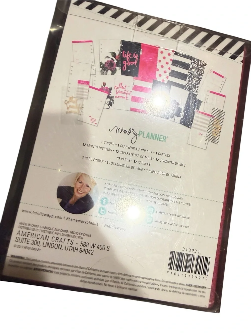 Heidi Swapp Pink Glitter Personal Planner